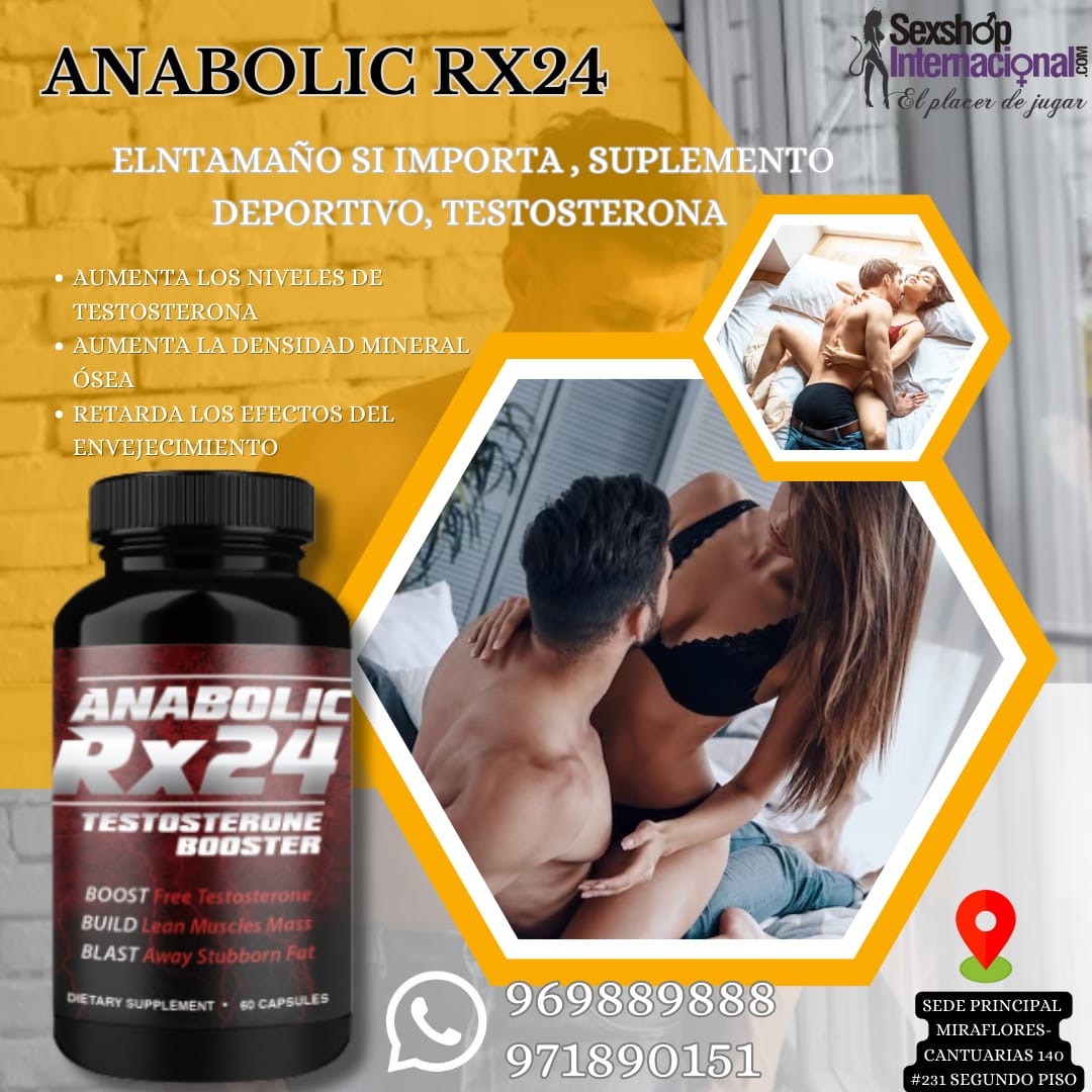 ORIGINAL ANABOLIC RX24-AUMENTA LA TESTOSTERONA-POTENCIADOR SEXUAL-SEXSHOP LIMA 971890151